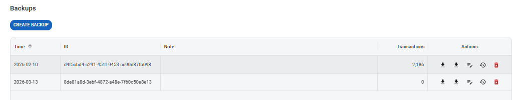 Automated Data Backup Settings