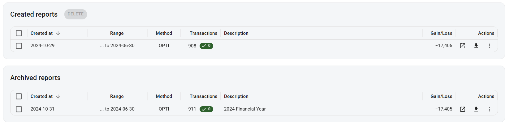Multi-Year Tax Method Configuration